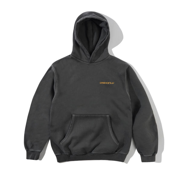 Cash Only Stencil Pigment Dye Hood (Washed Black)
