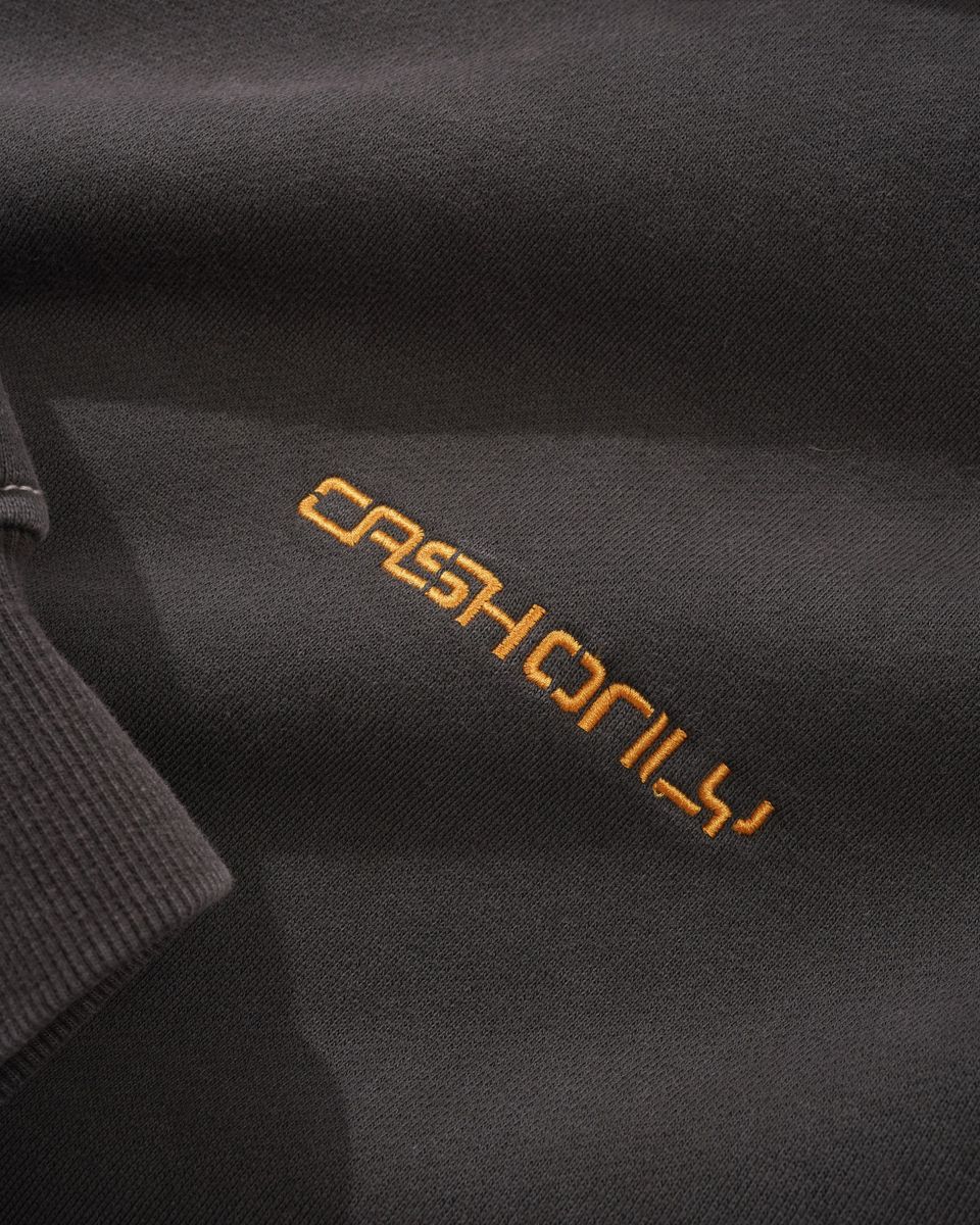 Cash Only Stencil Pigment Dye Hood (Washed Black)