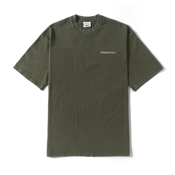 Cash Only Stencil Pigment Dye Tee (Washed Army)