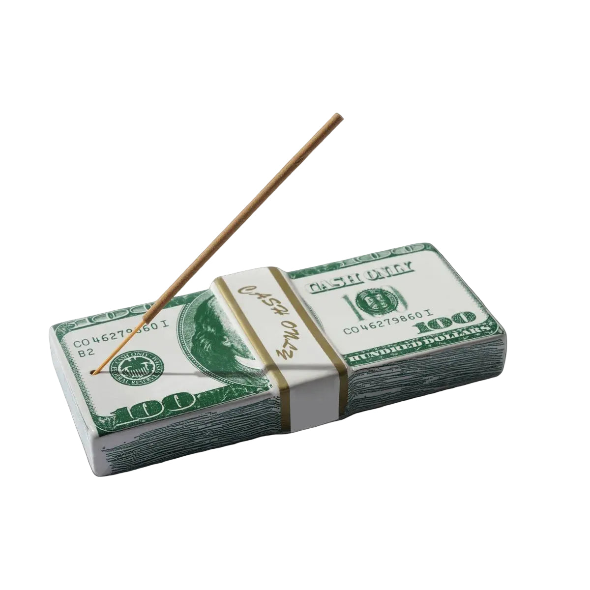 Cash Only Money Stack Incense Holder