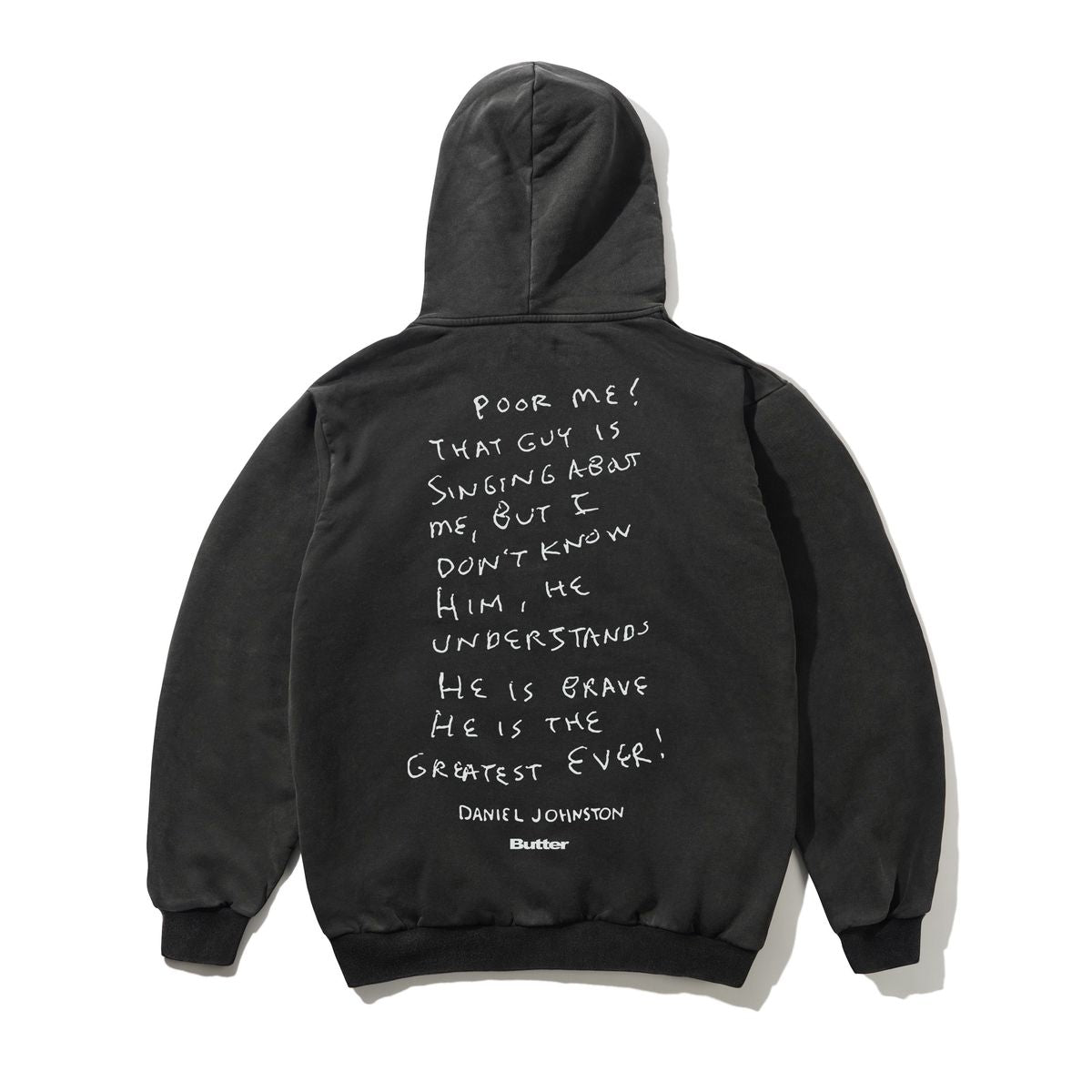 Butter Goods Enemy Pullover Hood (Distressed Washed Black)