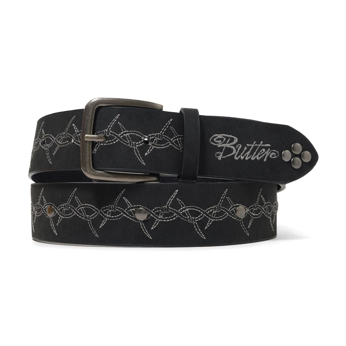 Butter Goods Barbed Wire Studded Belt (Black)