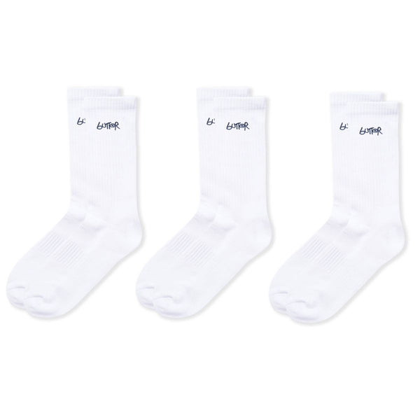 Butter Goods 3-Pack Basic Socks (White)