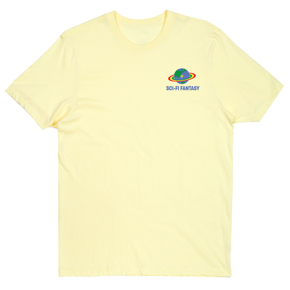 Sci-Fi Fantasy Zen Meditation Tee (Soft Yellow)