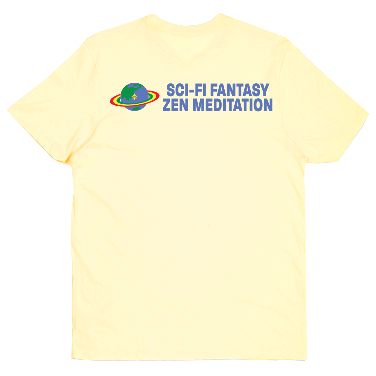 Sci-Fi Fantasy Zen Meditation Tee (Soft Yellow)