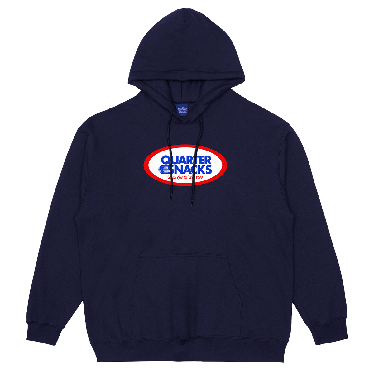 Quarternsnacks Oval Pullover Hoodie (Navy)