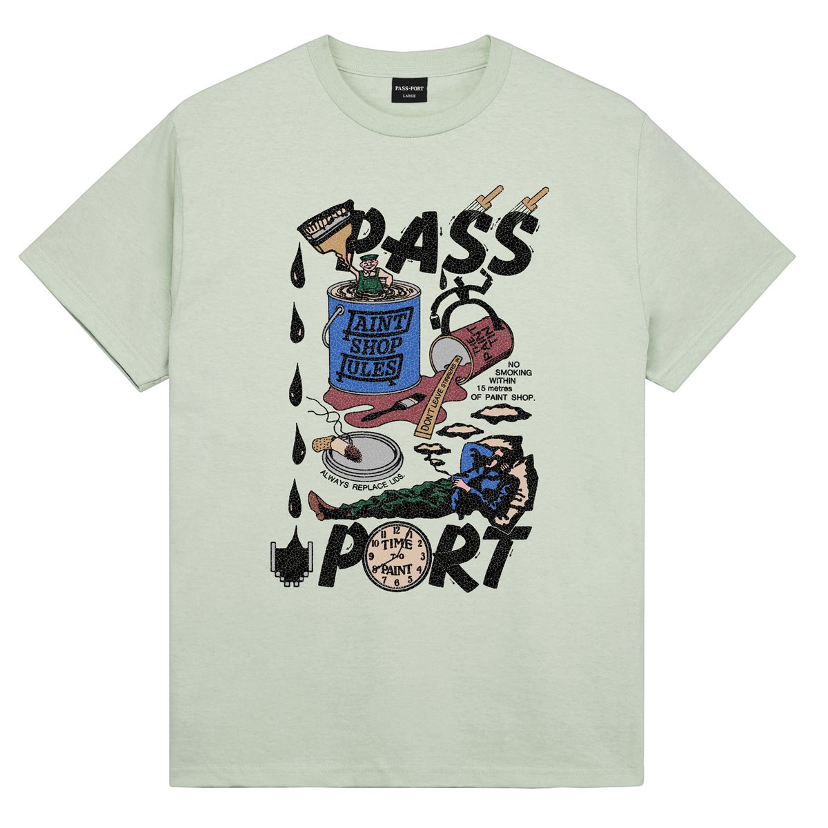 Pass-Port Shop Rules Tee (Harbour Grey)