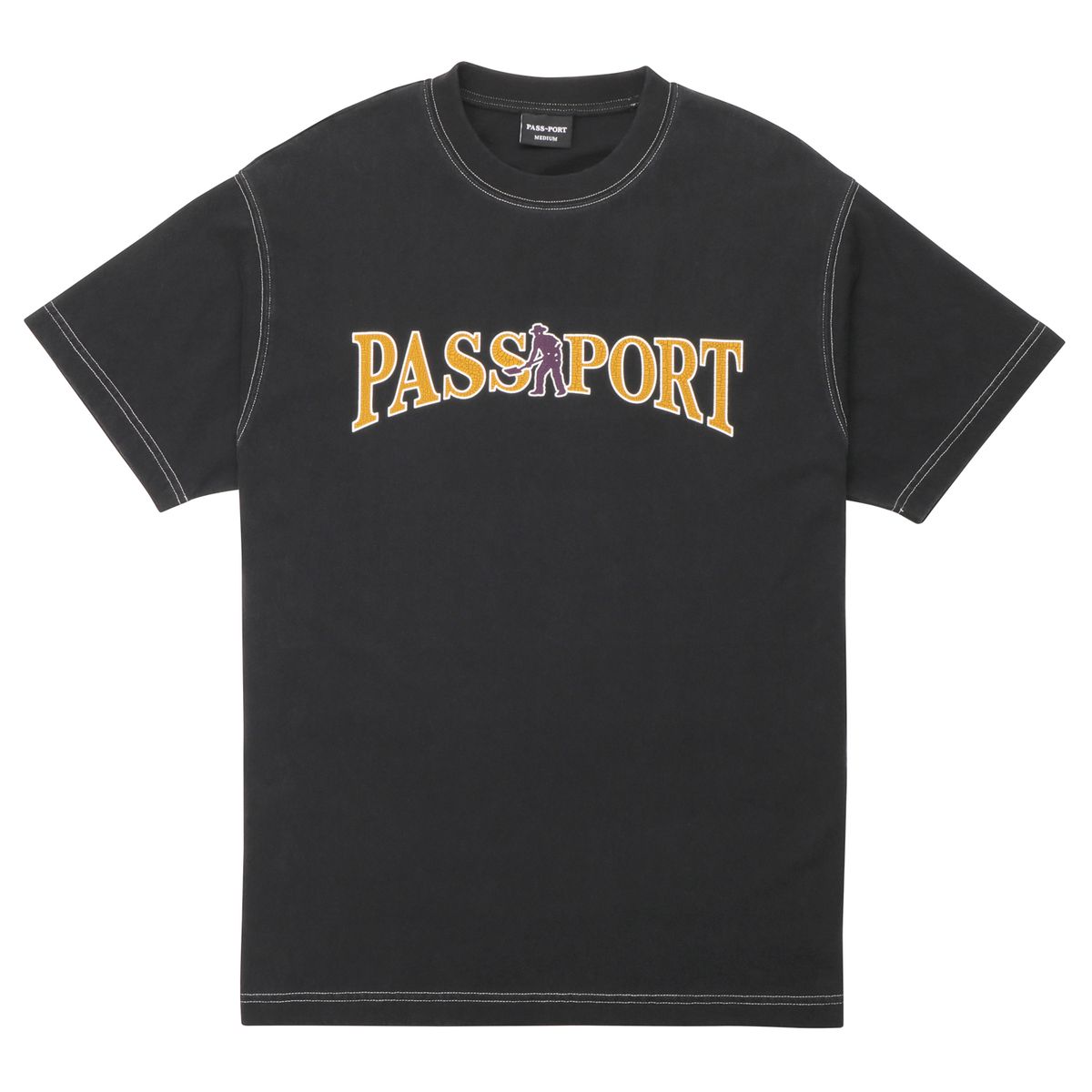 Pass-Port Official Contrast Tee (Washed Black)