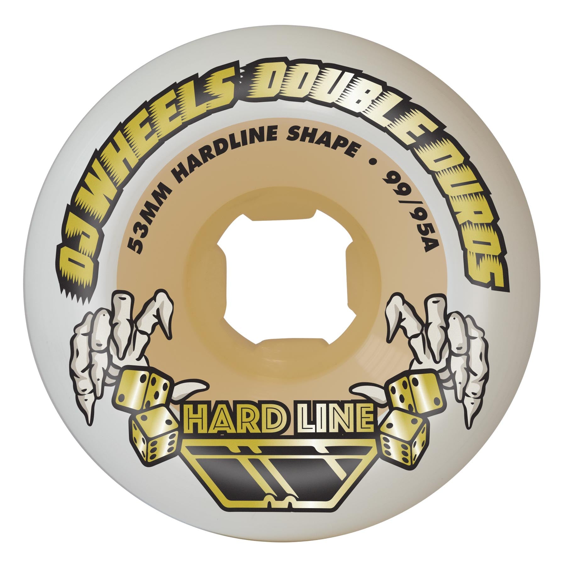 OJ Double Duro White Gum Hardline Wheels 99a/95a 53MM