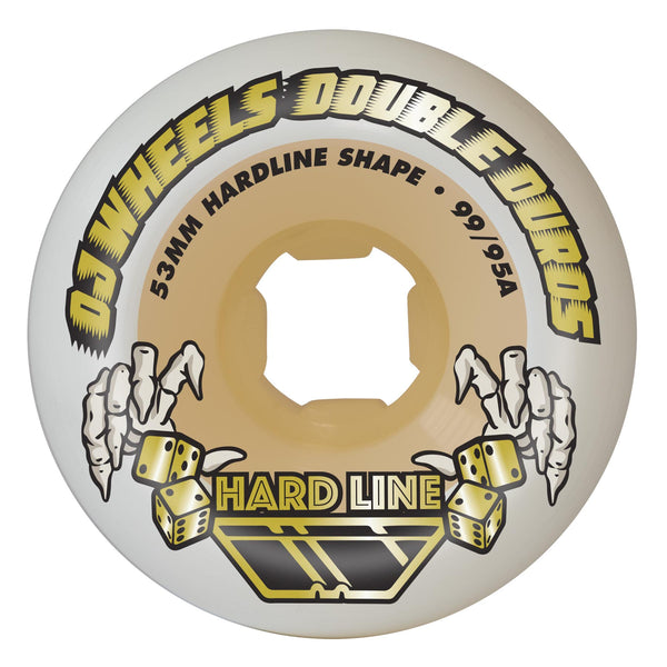 OJ Double Duro White Gum Hardline Wheels 99a/95a 53MM