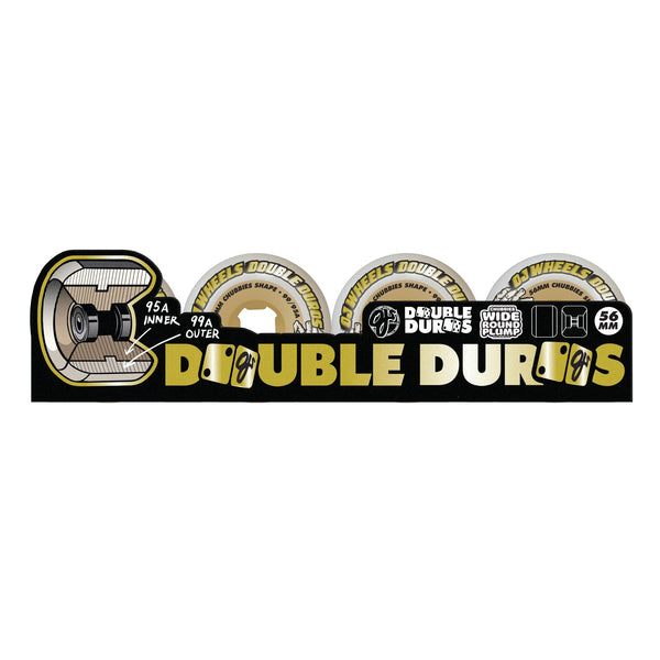 OJ Double Duro White Gum Chubbies 99a/95a Wheels 56MM