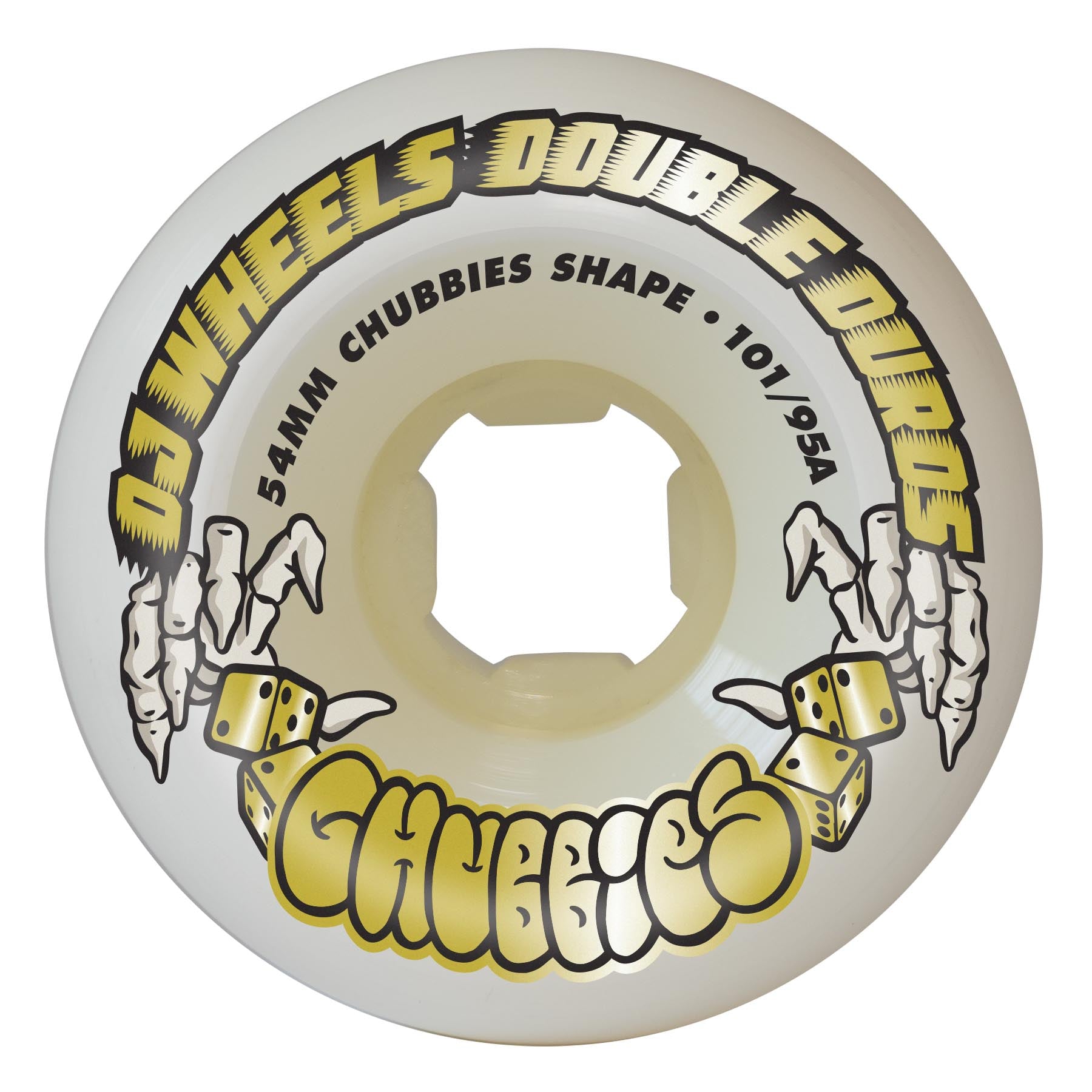 OJ Double Duro White Chubbies 101a/95a Wheels 54MM