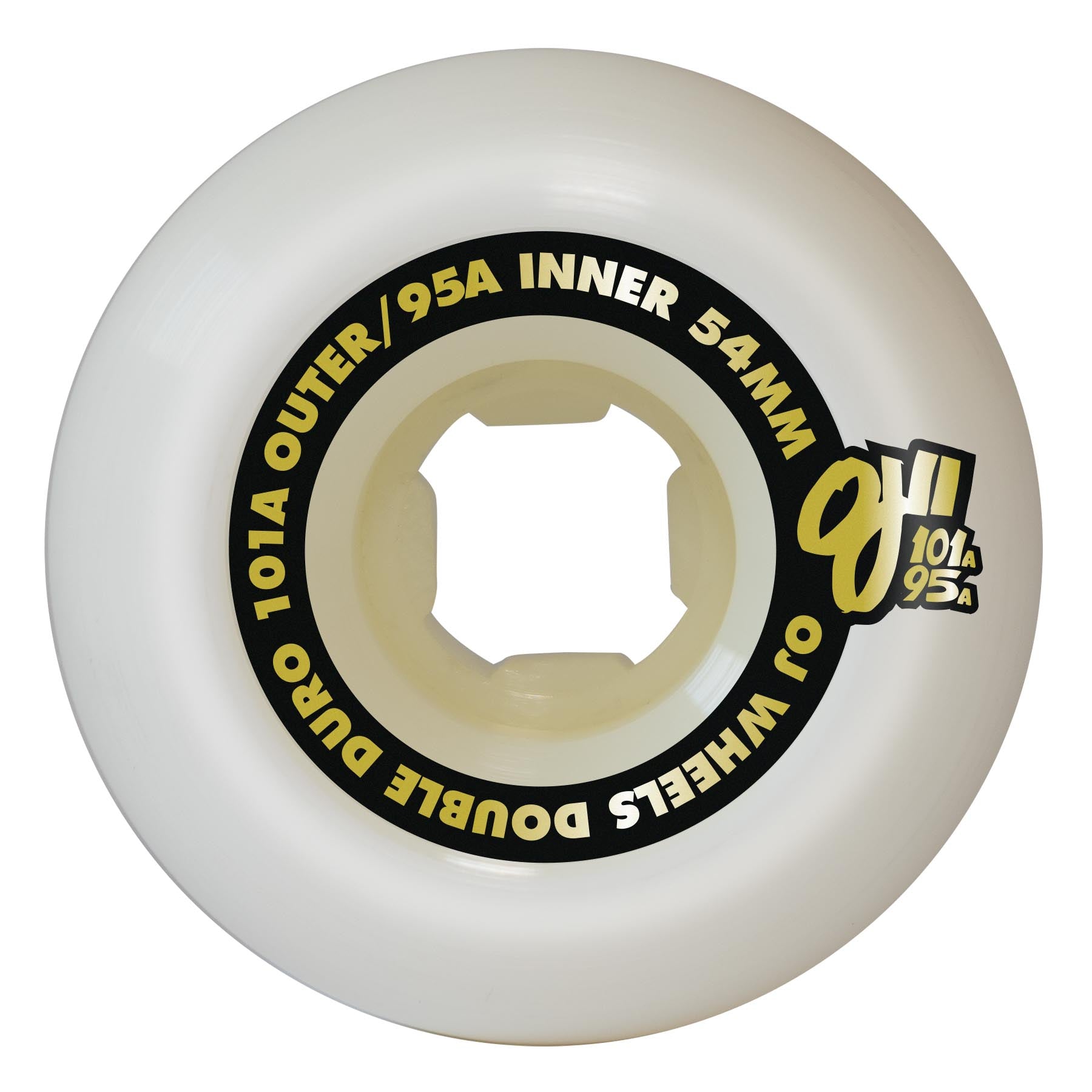 OJ Double Duro White Chubbies 101a/95a Wheels 54MM
