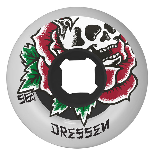 OJ Eric Dressen Rose Skull Double Duro White Black Chubbies 99a/95a Wheels 56MM