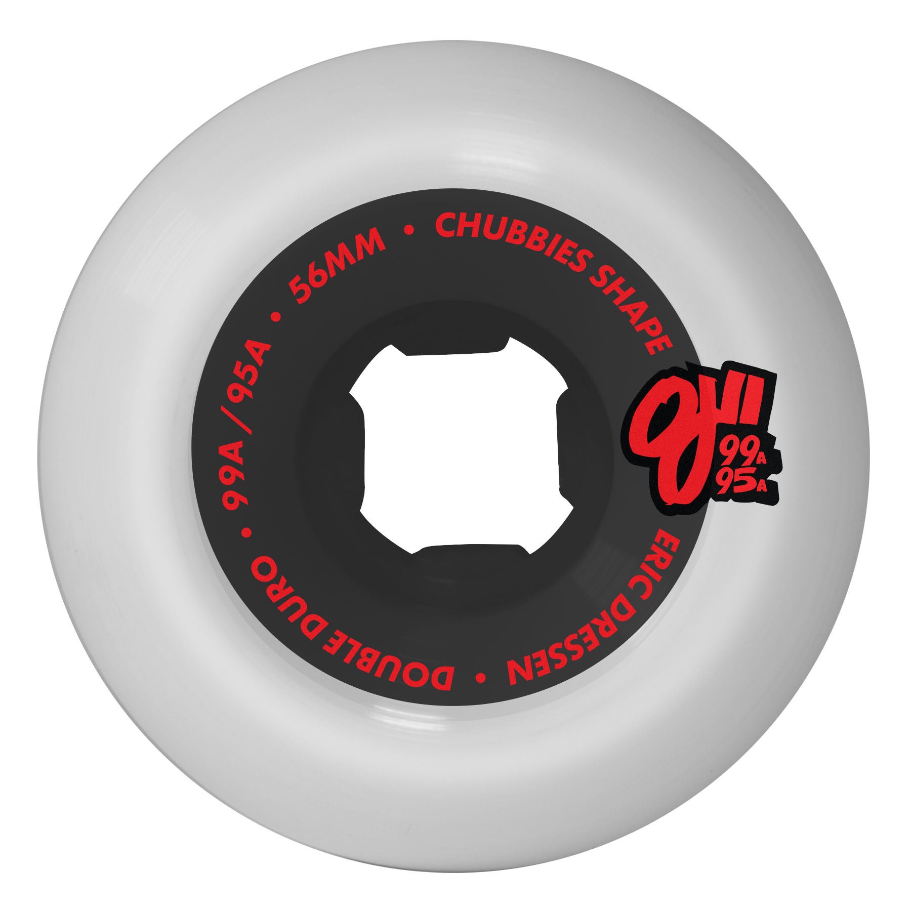 OJ Eric Dressen Rose Skull Double Duro White Black Chubbies 99a/95a Wheels 56MM