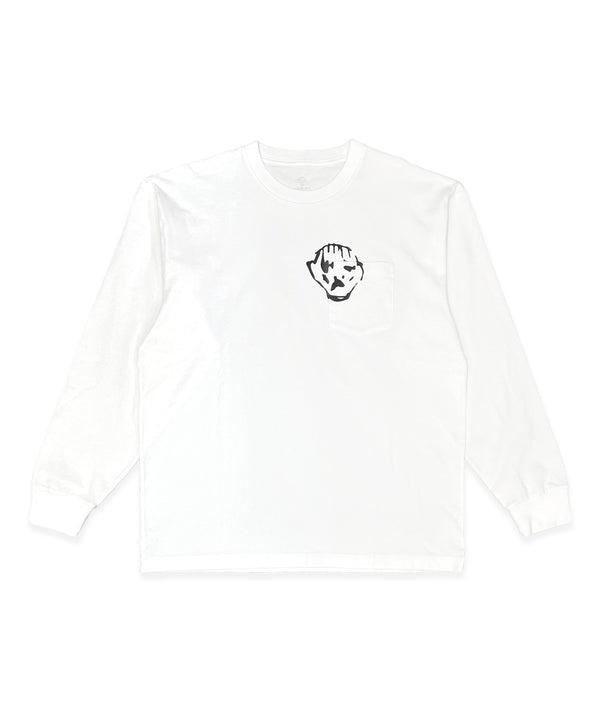 Dancer Pocket Head LS Tee (White)