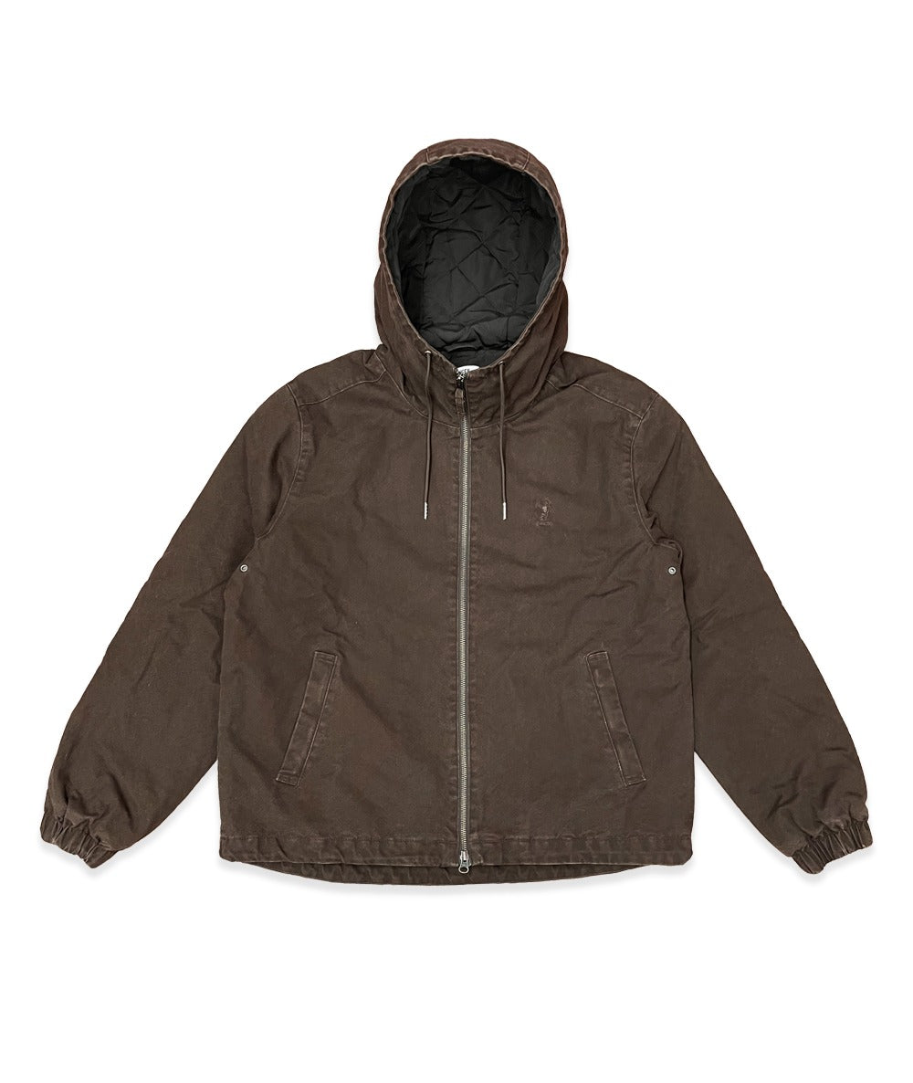 Dancer Hooded Work Jacket (Brown Enzyme Wash)