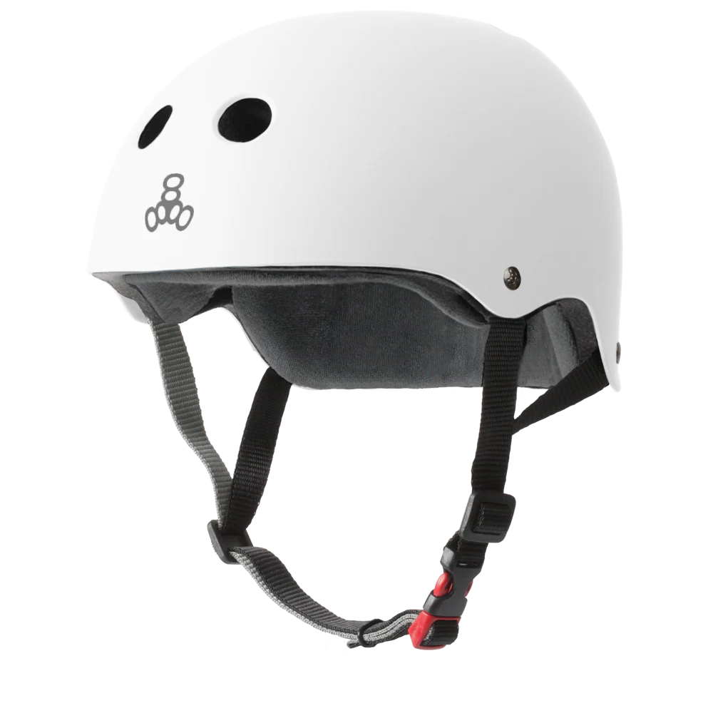Triple 8 Certified Sweatsaver Helmet (White Matte)