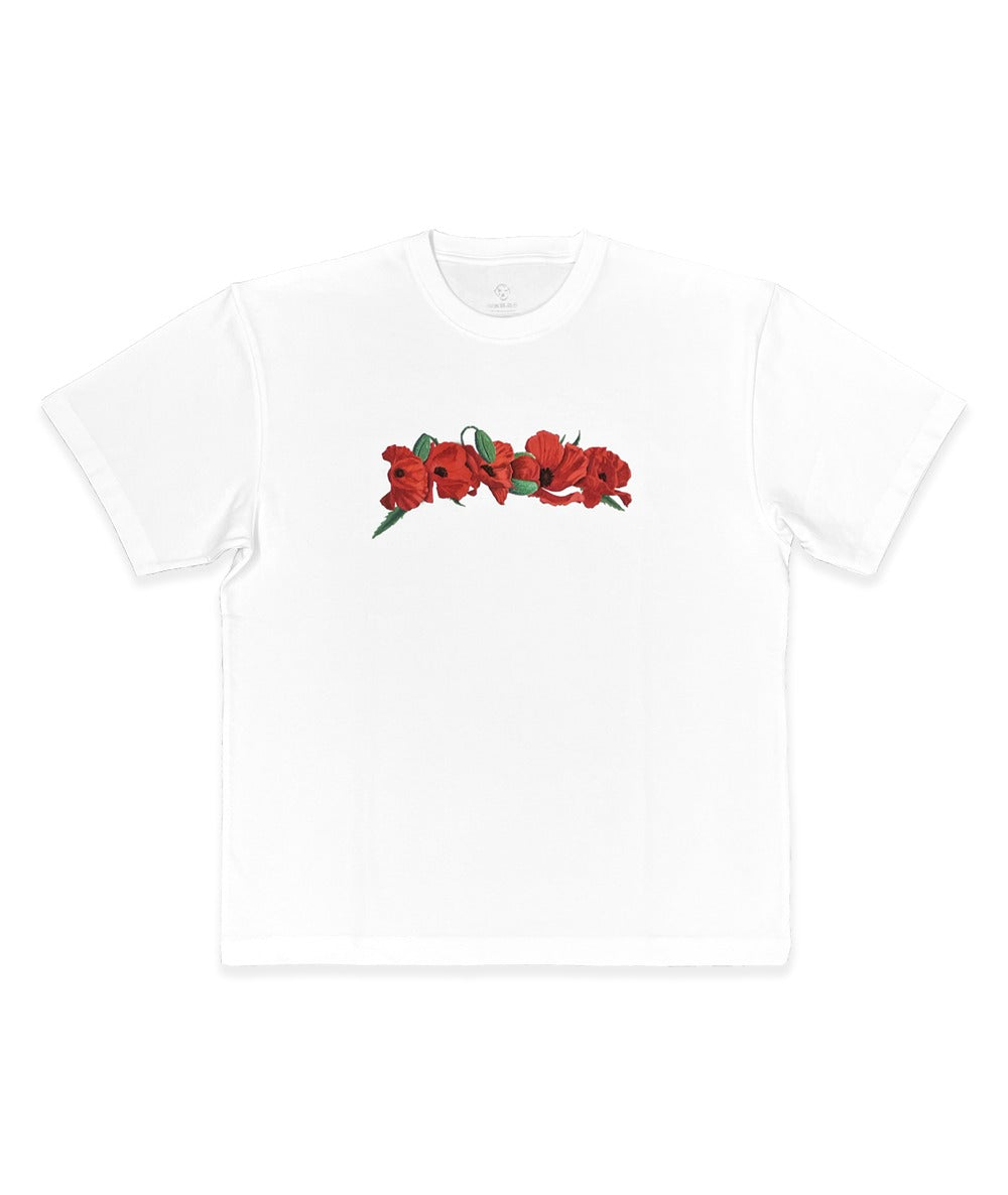 Dancer Poppy Flowers Tee (White)