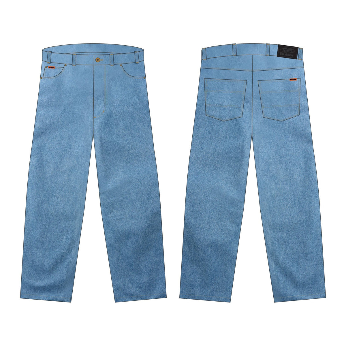 Butter Goods Relaxed Denim Jeans (Washed Indigo)