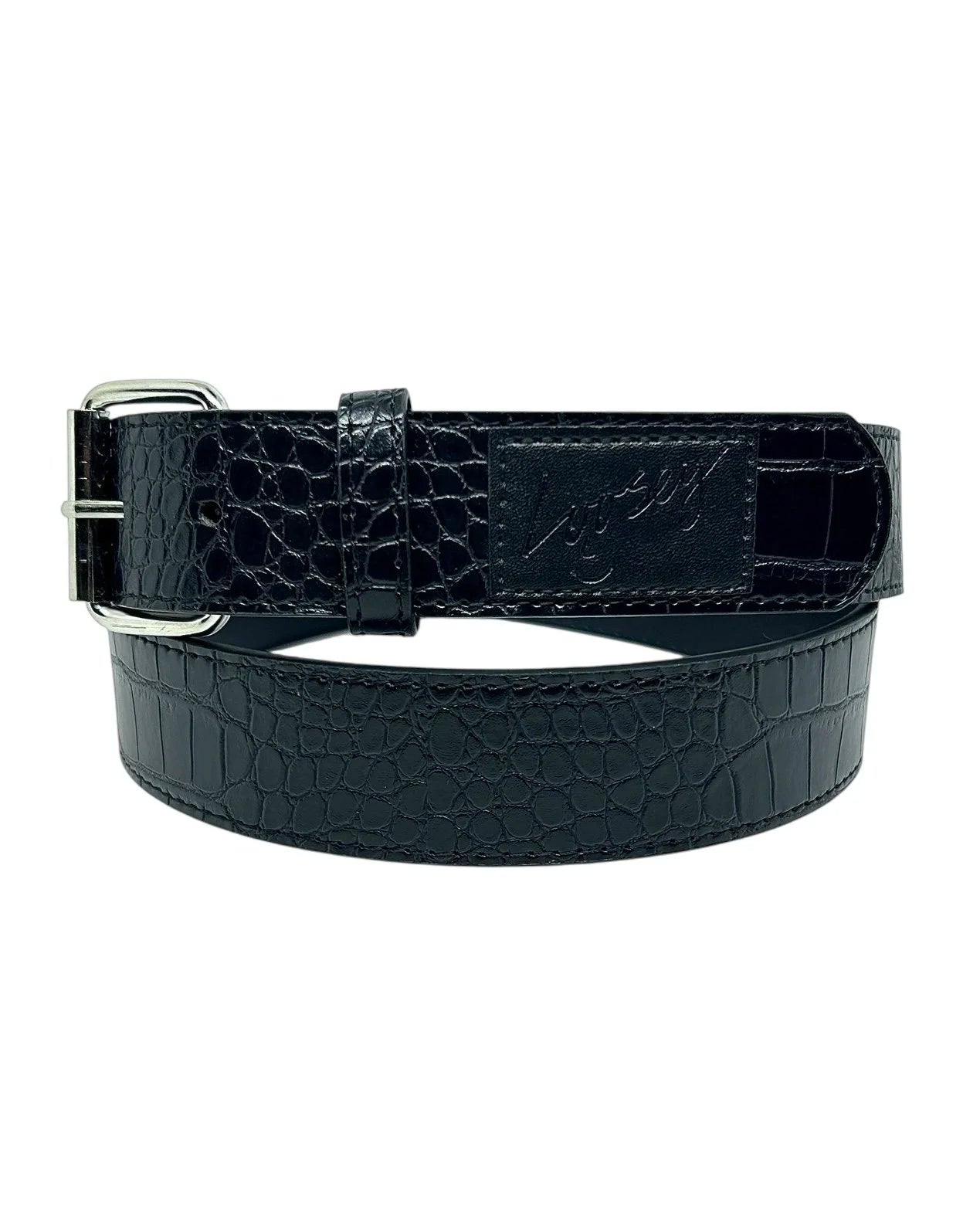 Loosey Black Croc Skin Belt
