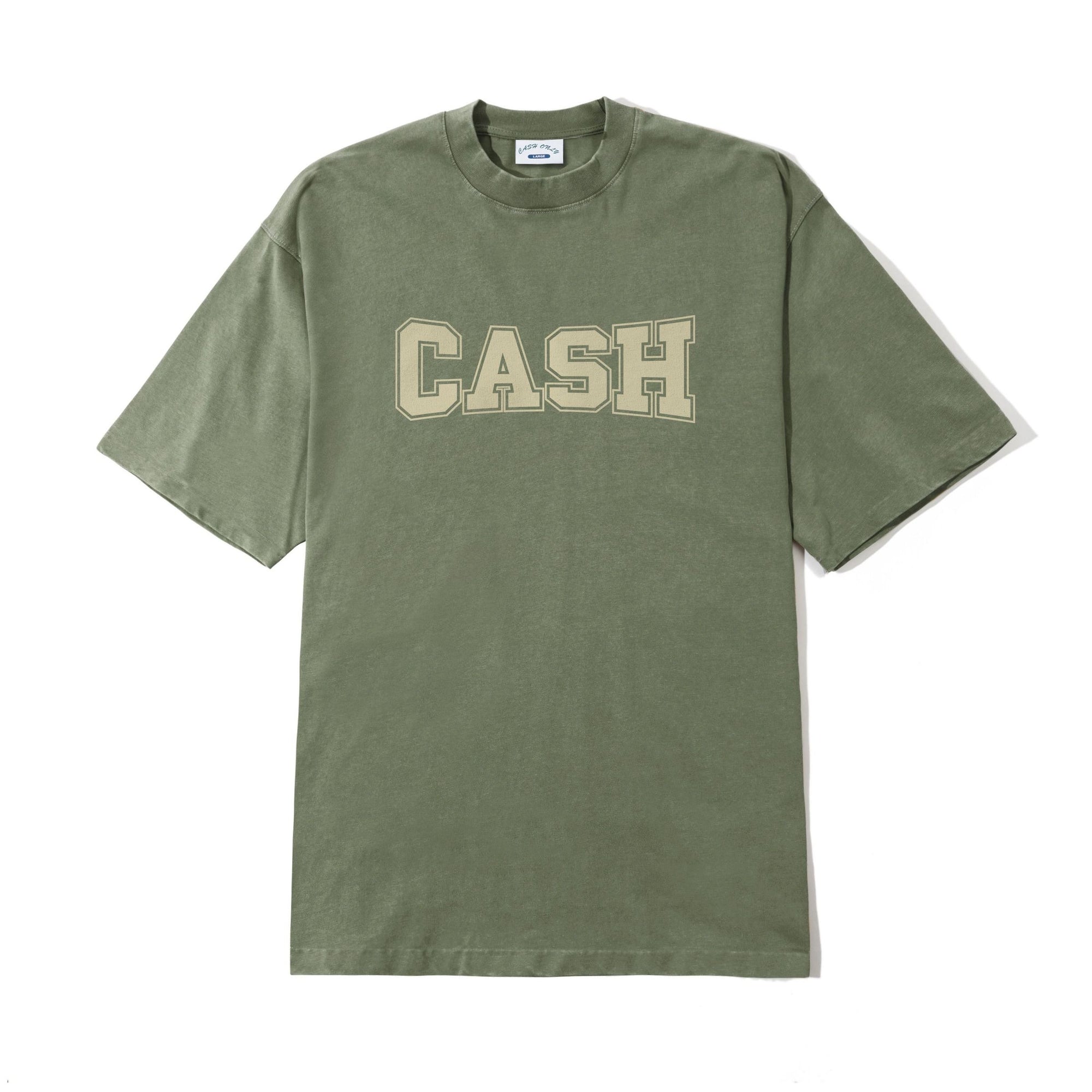 Cash Only Campus Tee (Washed Olive)