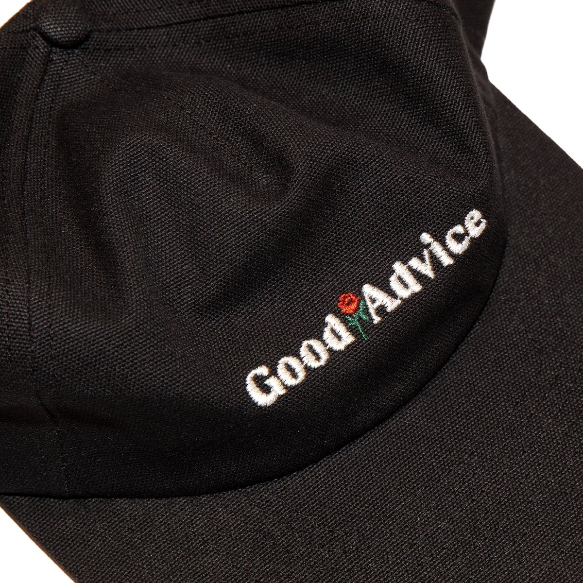 Good Advice Chat Line Canvas Cap Black back