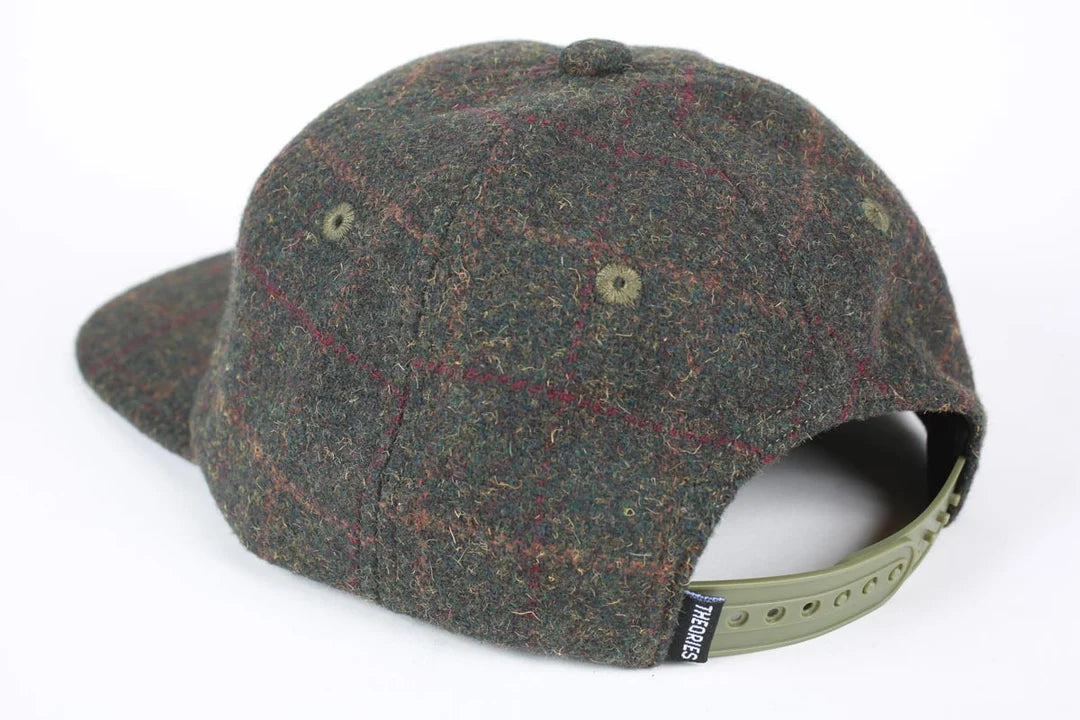 Theories Holmes Stamp Logo Tweed Snapback Hat (Plaid)