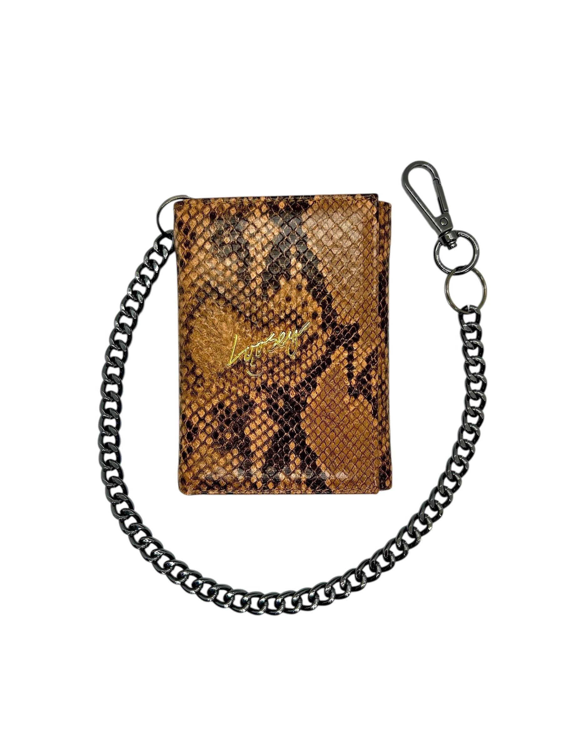 Loosey Snake Skin Chain Gang Wallet (Brown)