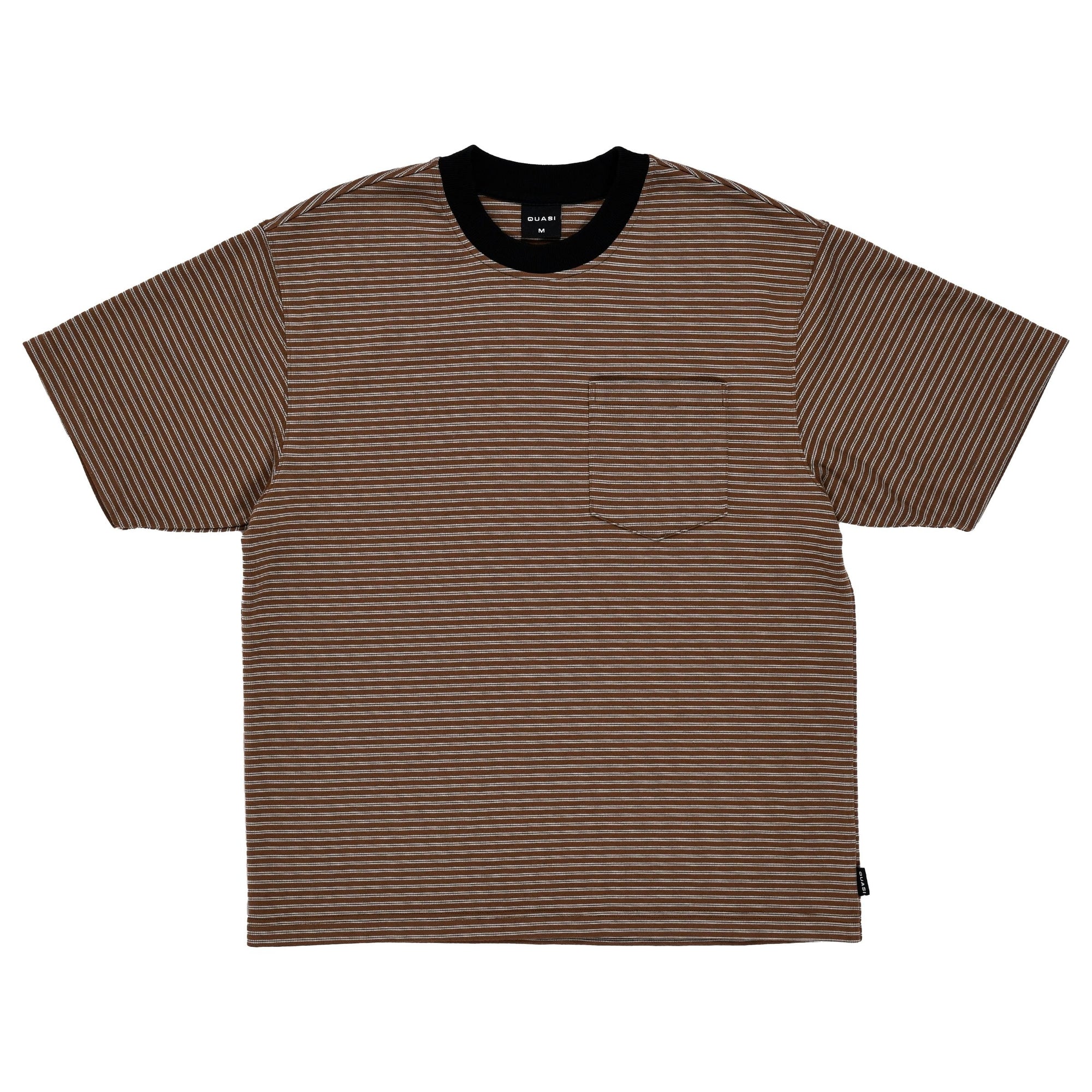 Quasi ISO Striped Pocket Tee (Brown)