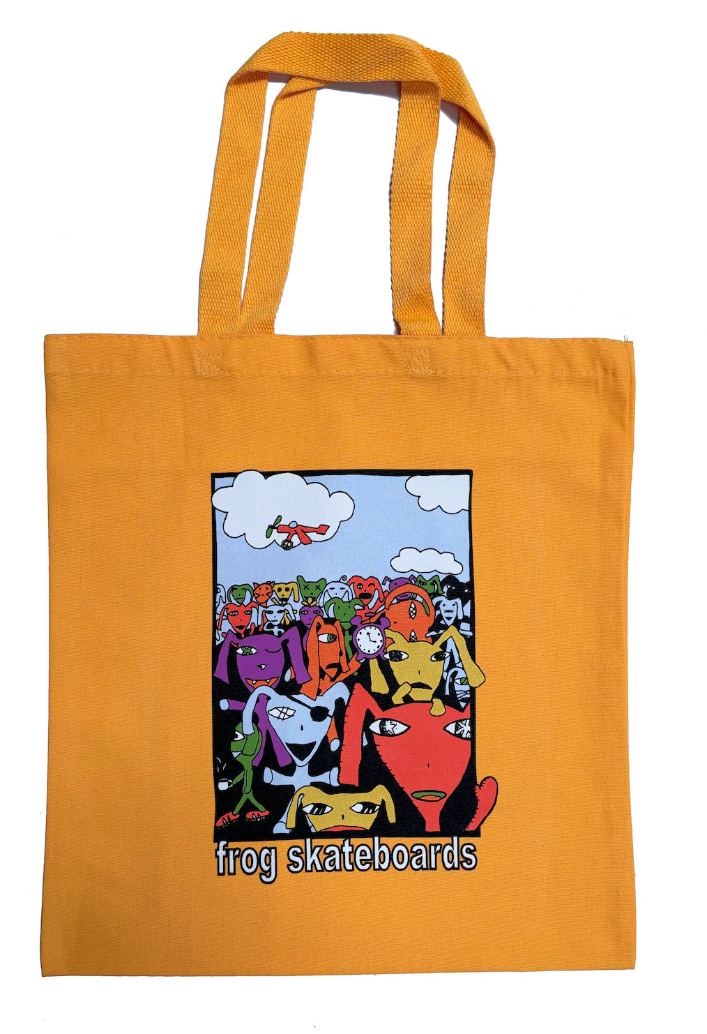 Frog Party Monster Tote Bag (Yellow)