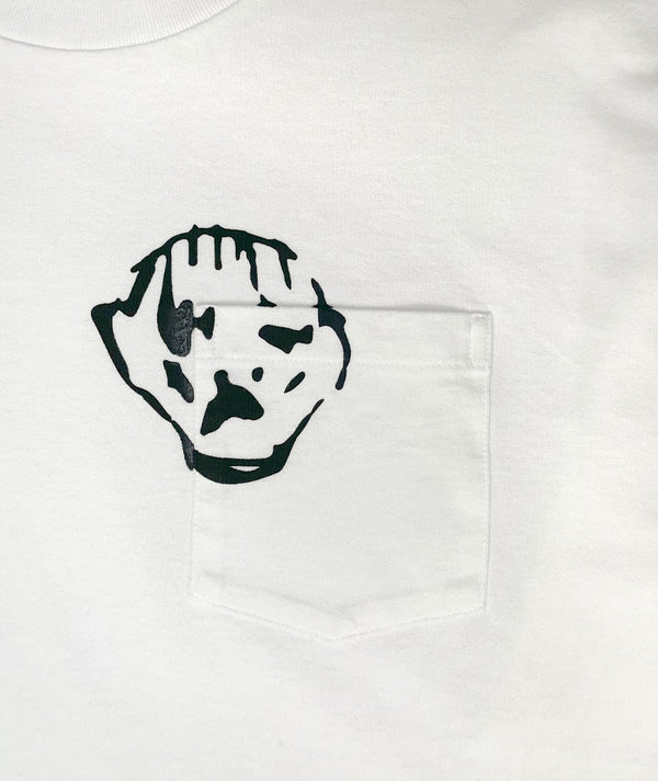 Dancer Pocket Head LS Tee (White)
