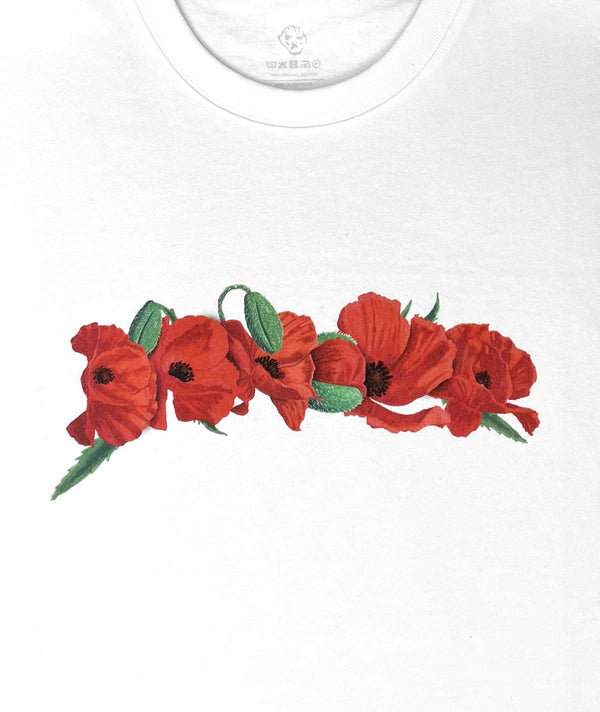 Dancer Poppy Flowers Tee (White)