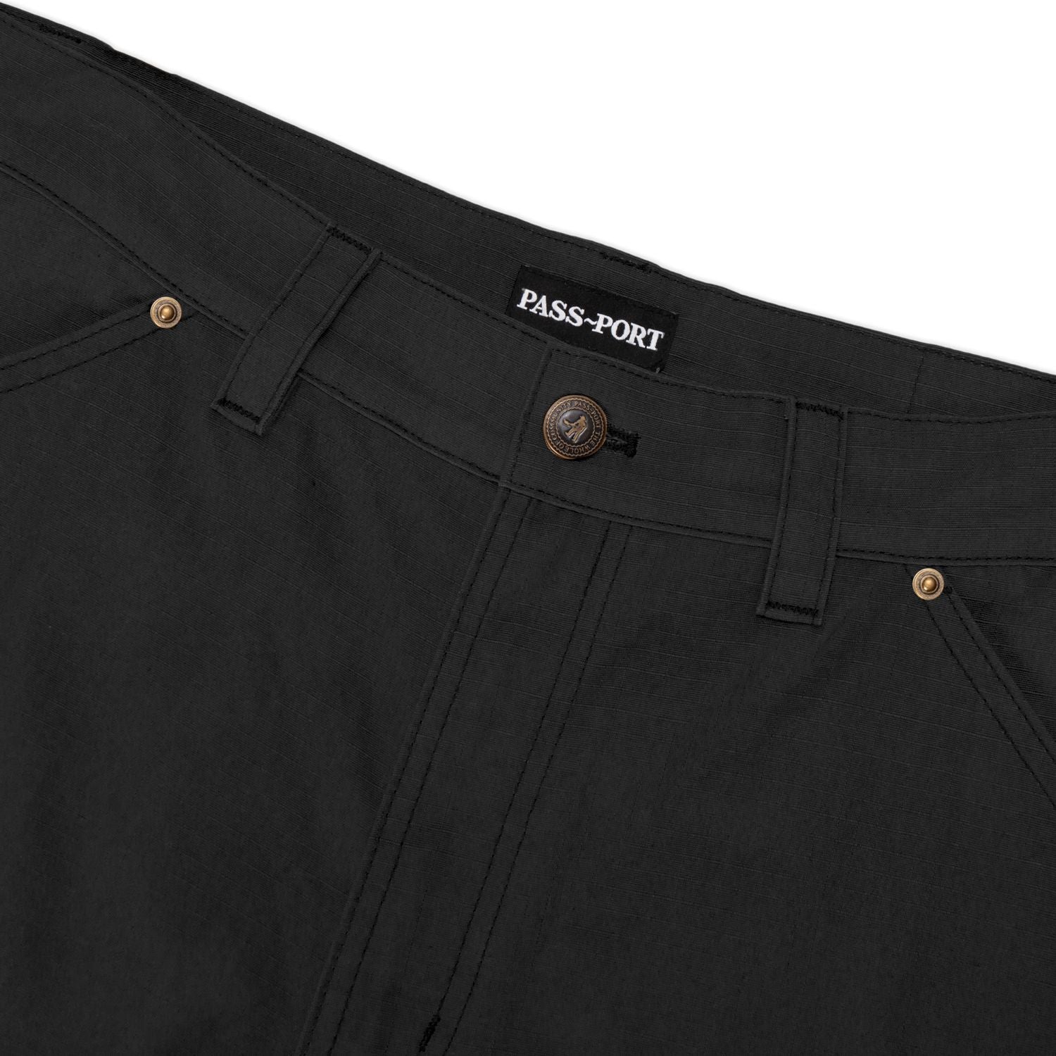 Pass-Port Ripstop Double Knee Diggers Club Pants Black