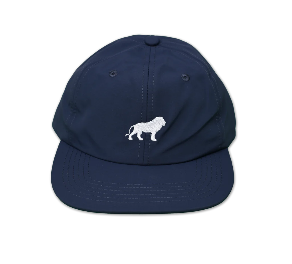 Hopps Lion Nylon Snapback Hat (Navy/White)